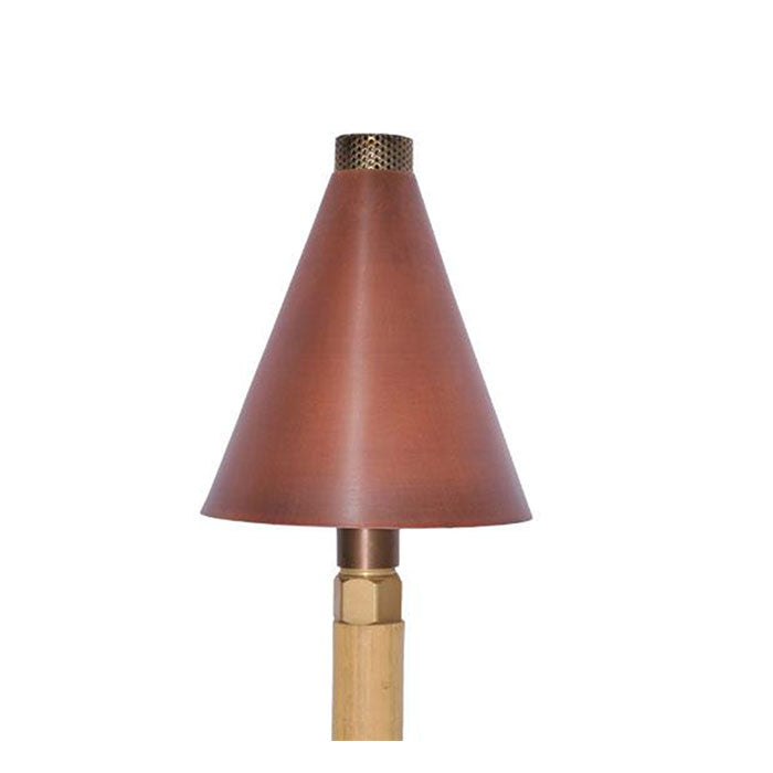 Focus Industries AL18LG Natural Gas/Propane Copper Hammered Tiki Torch Light 