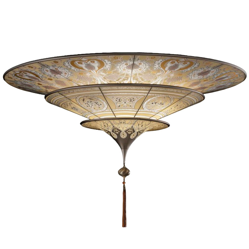 Fortuny G120SH-2 FM Scheherazade 3 Tiers Glass Lamp Flush Mount 33.7"