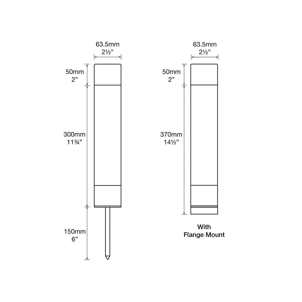 Hunza Bollard 300 Light