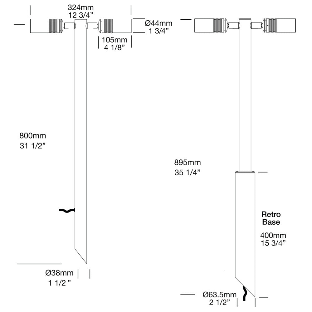 Hunza Euro Twin Pole Light