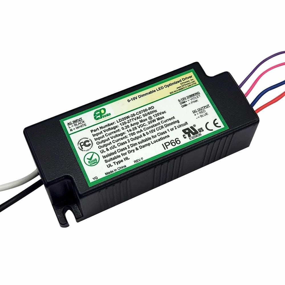 Hunza EPtronics 700mA 20W Constant Current Driver - 0-10V Dimming