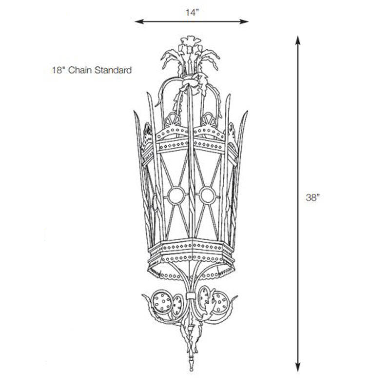 SPJ Lighting SPJ-PM7500 Pendant Mount Lantern 120V Additional Image 1