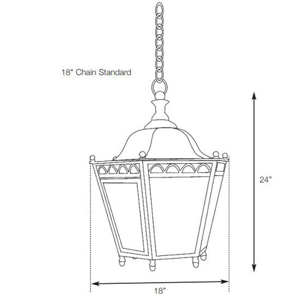 SPJ Lighting SPJ-PM900 Pendant Mount Lantern