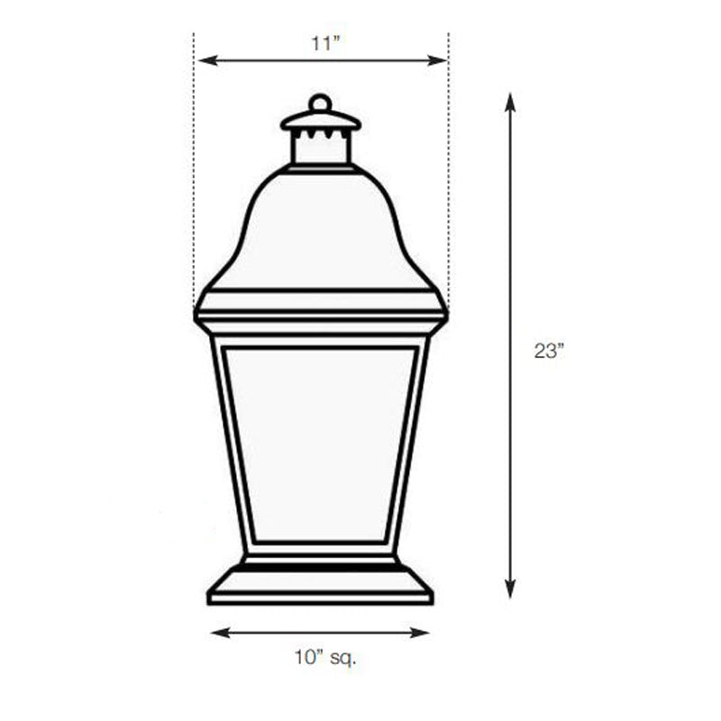 SPJ Lighting SPJ30-01B Column Mount Lantern 120V