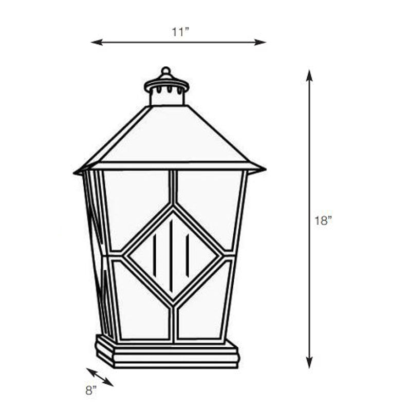 SPJ Lighting SPJ32-02B Flush Mount Lantern 120V