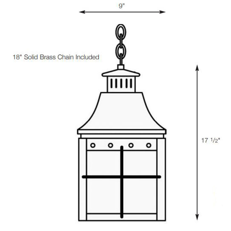 SPJ Lighting SPJ33-01 Pendant Mount Lantern 120V