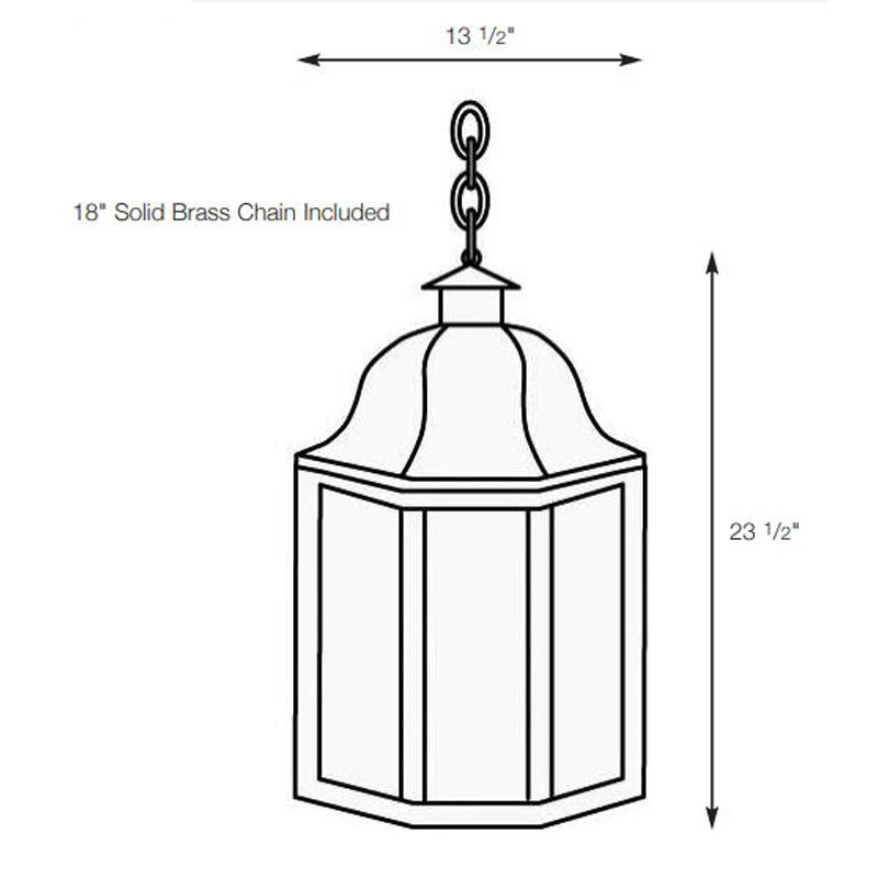 SPJ Lighting SPJ33-03 Pendant Mount Lantern 120V