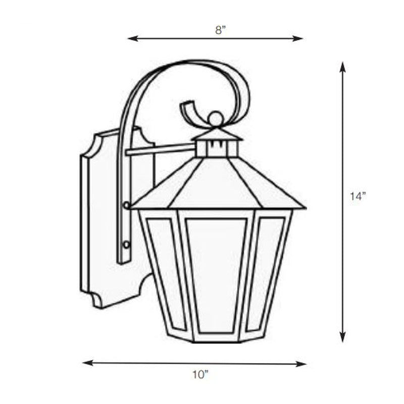 SPJ Lighting SPJ34-01A Scroll Mount Lantern 120V