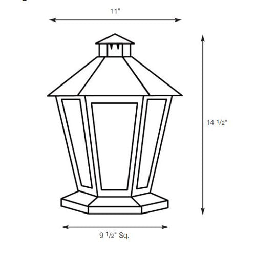 SPJ Lighting SPJ34-05A Column Mount Lantern 120V