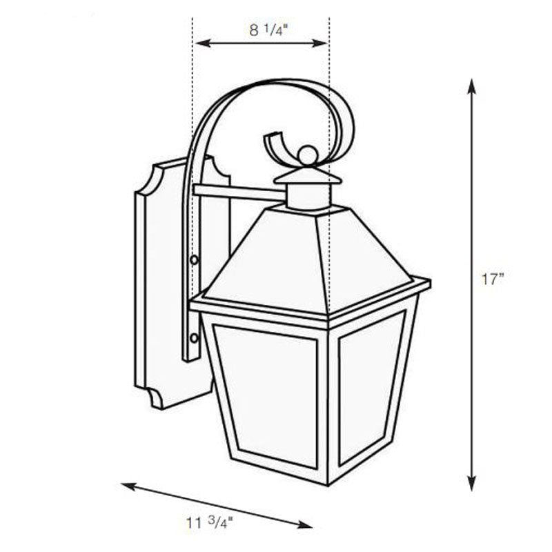 SPJ Lighting SPJ34-06A Scroll Mount Lantern