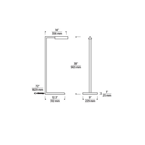 Tech Lighting 700PRT Dessau 38 Floor Lamp