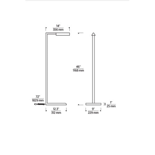 Tech Lighting 700PRT Dessau 46 Floor Lamp By Visual Comfort