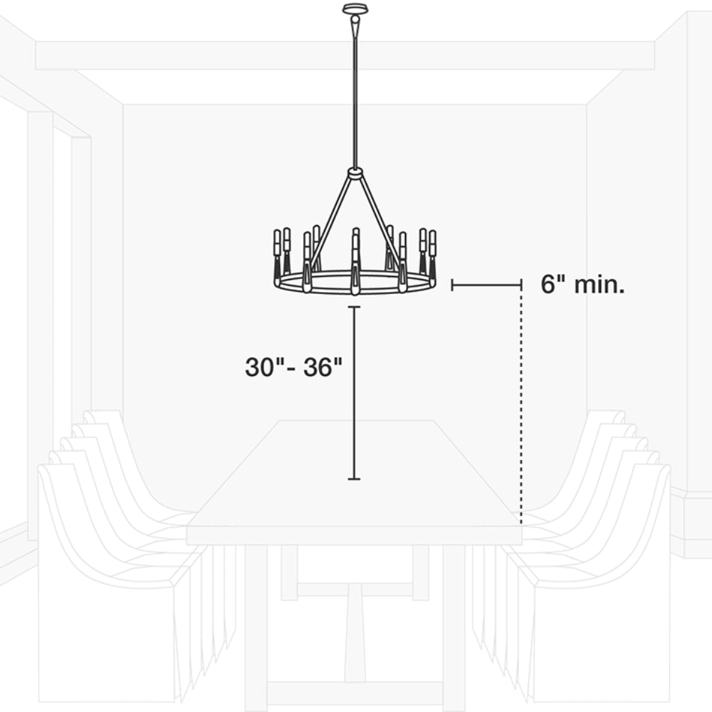 Tech Lighting 700FIA Fiama 24 Suspension By Visual Comfort