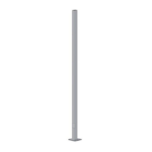Advantage Environmental Lighting SSSQ Straight Steel Square Pole - 5" Pole Size, 25" Height, 7 Gauge Construction with 7 Gauge Reinforcement Shaft