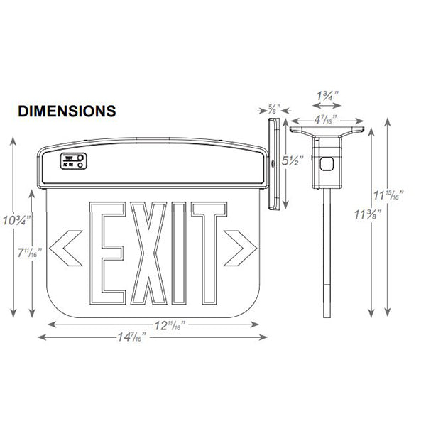Advantage Environmental Lighting X11U Thermoplastic LED Edgelit Exit Sign