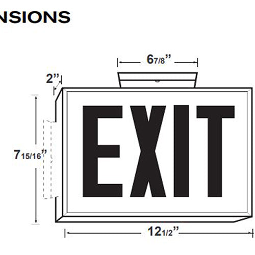 Advantage Environmental Lighting X12U Steel LED Exit Sign
