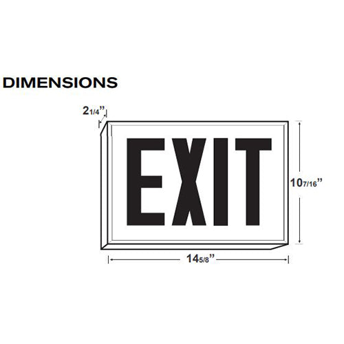 Advantage Environmental Lighting X14U New York Approved Steel LED Exit Sign