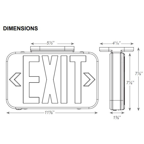 Advantage Environmental Lighting X4U Thin Thermoplastic LED Exit Sign