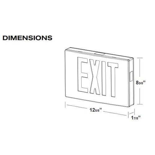 Advantage Environmental Lighting X6U Die-Cast Aluminum LED Exit Sign