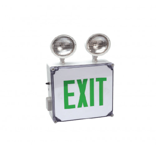 Advantage Environmental Lighting XEM7WL Wet Location LED Exit Sign & Incandescent Combo