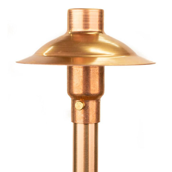 CopperMoon CM.700-10 12V Copper 6 Path Light Top, 20 Twisted Rope Stem  With Stake