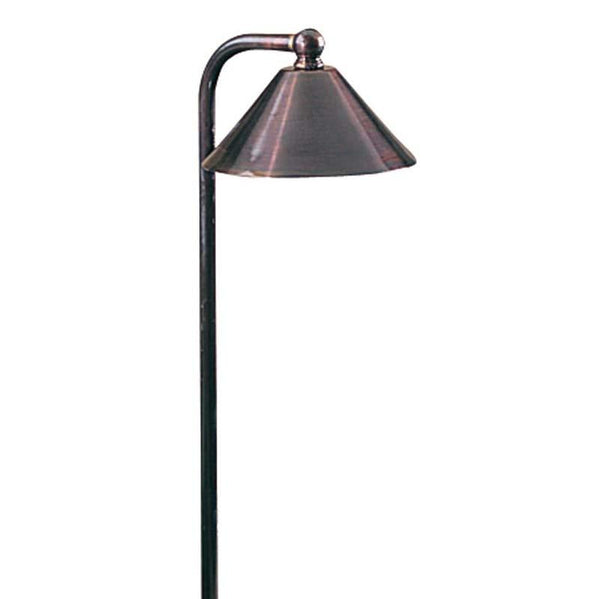 CopperMoon CM.700-10 12V Copper 6 Path Light Top, 20 Twisted Rope Stem  With Stake