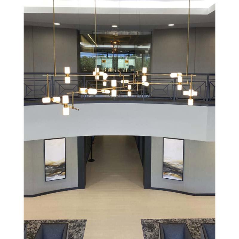 Modern rail deals chandelier