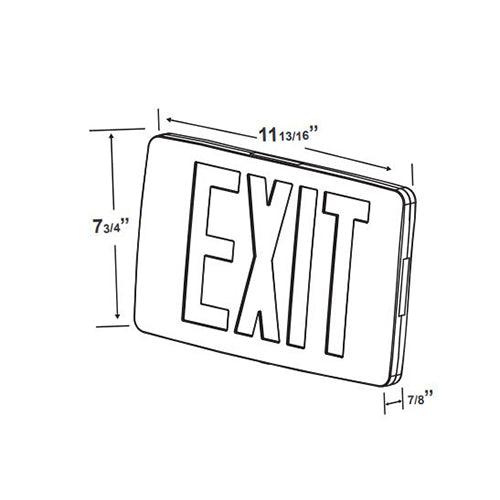 Advantage Environmental Lighting X8 Thin Die-Cast LED Exit Sign